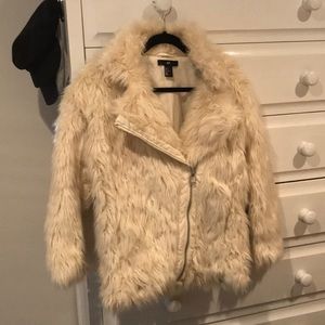 H&M off-white fur coat - 2